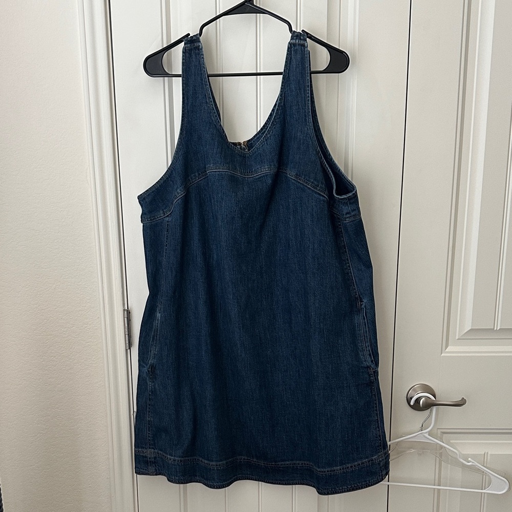 Pilcro Dark Blue Denim Pinafore